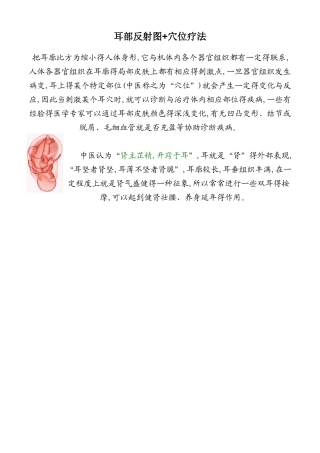 耳部穴位反射图