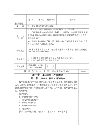 职业与岗位认知