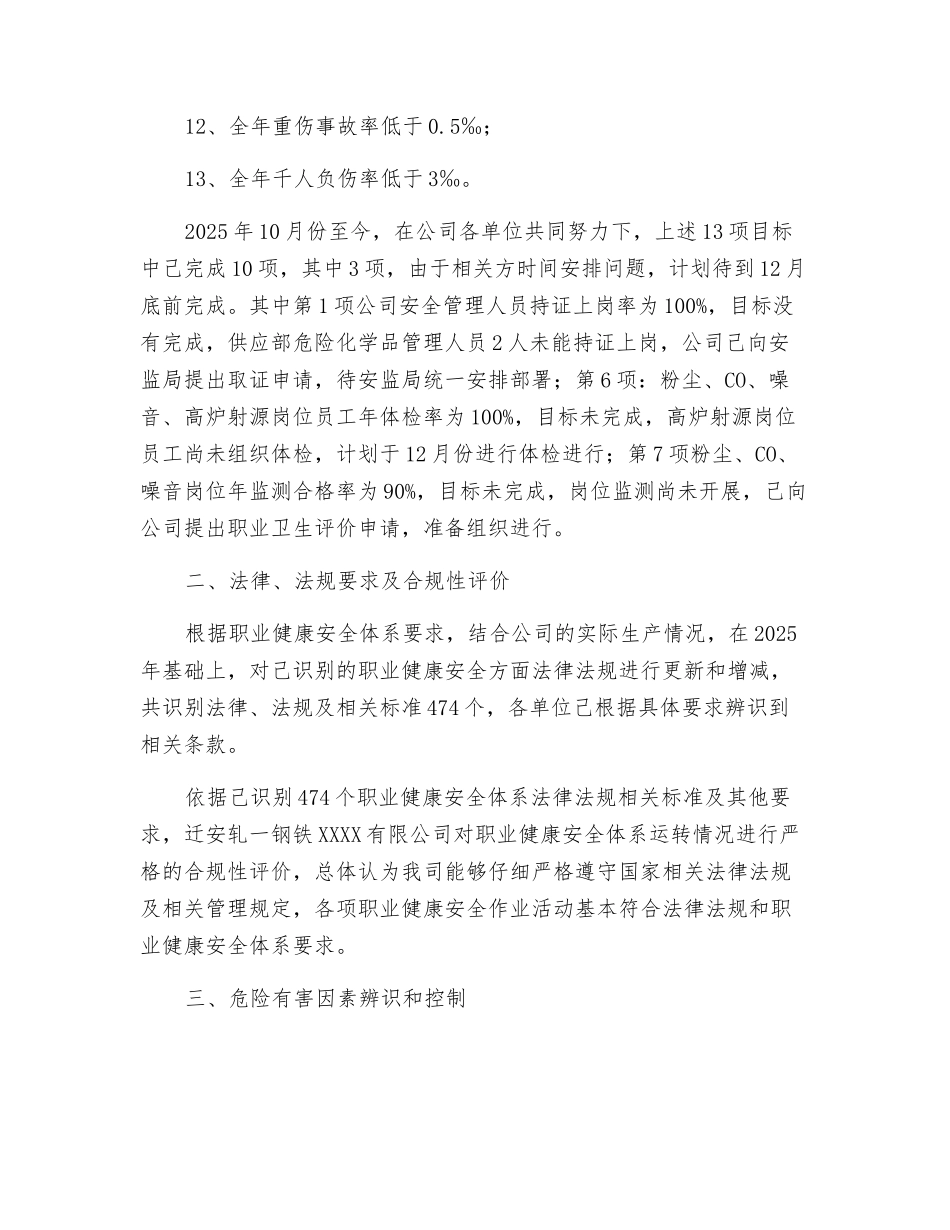 职业健康安全管理体系运行情况报告_第2页