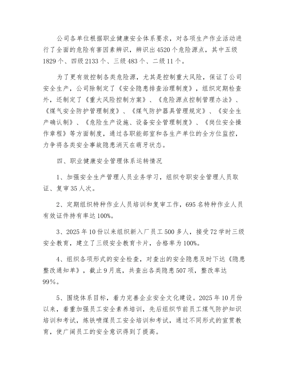 职业健康安全管理体系运行情况报告_第3页