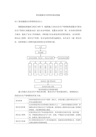 职业健康安全管理及保证措施