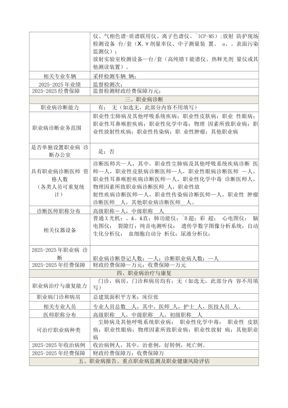 职业病防治技术支撑机构调查表_第2页