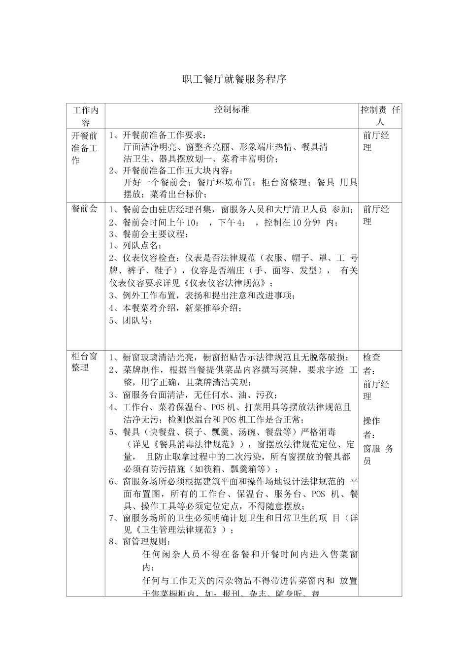职工餐厅就餐服务程序_第1页