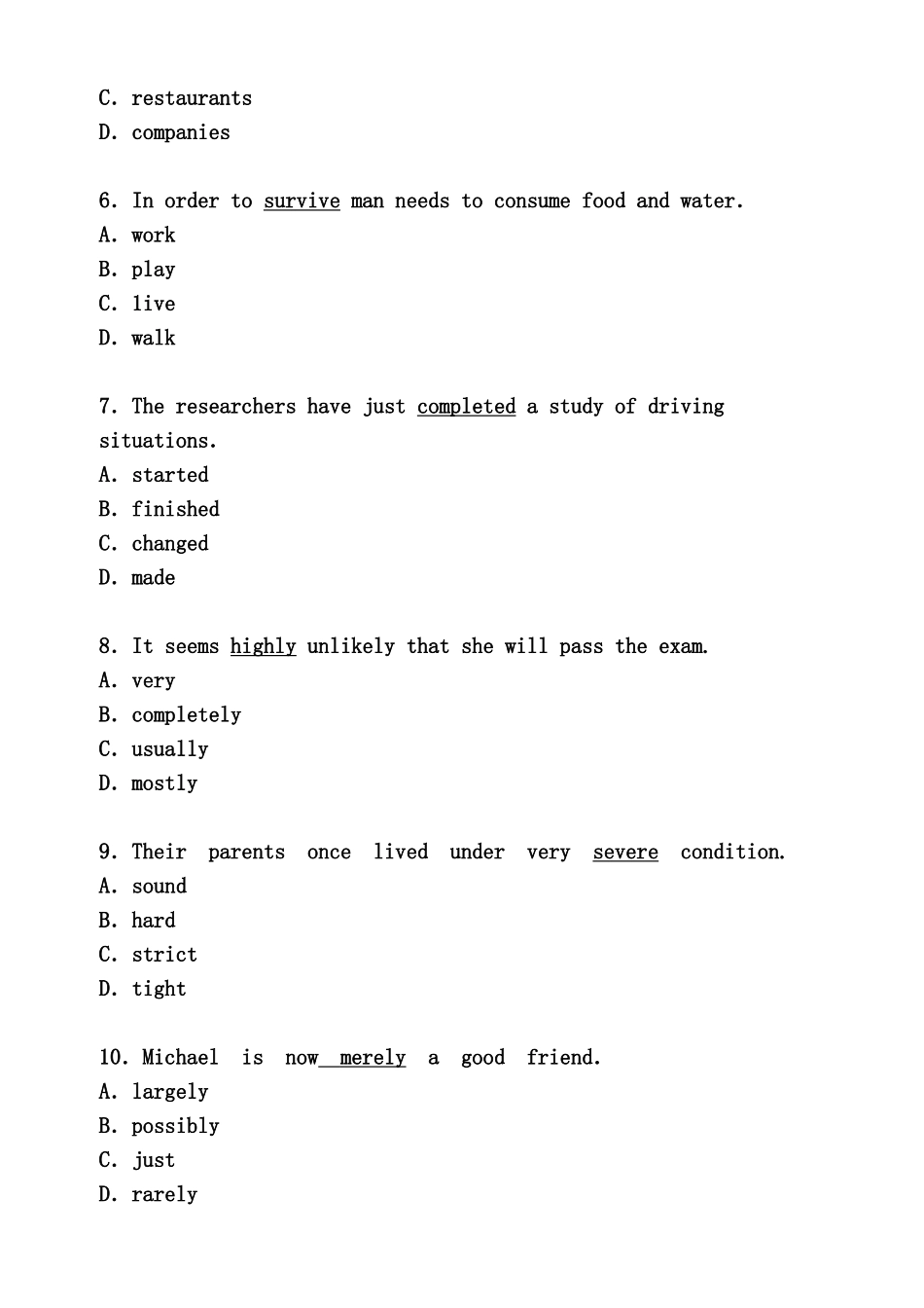 职称英语考试卫生类C级试题及答案新编_第3页