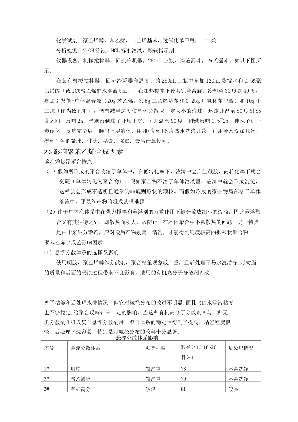 聚苯乙烯阴离子交换树脂的合成及研究_第3页