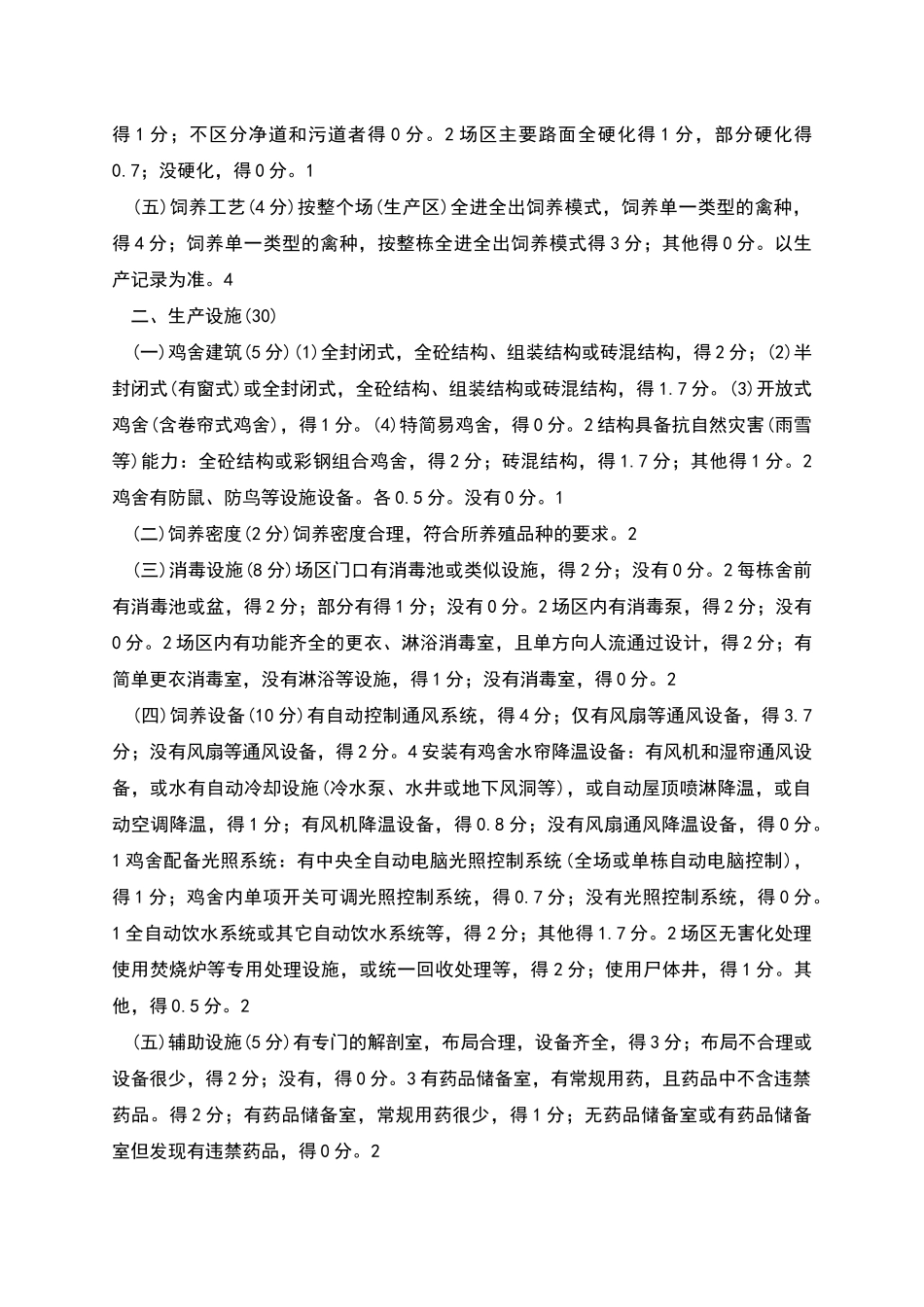 肉鸡标准化示范场验收评分标准细则_第2页