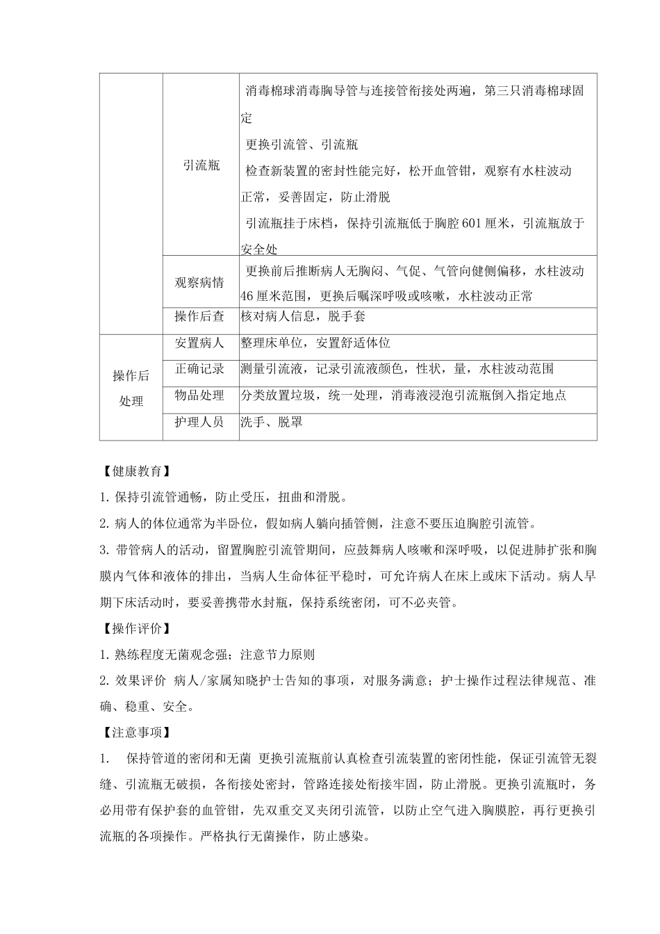 胸腔闭式引流护理操作流程_第2页