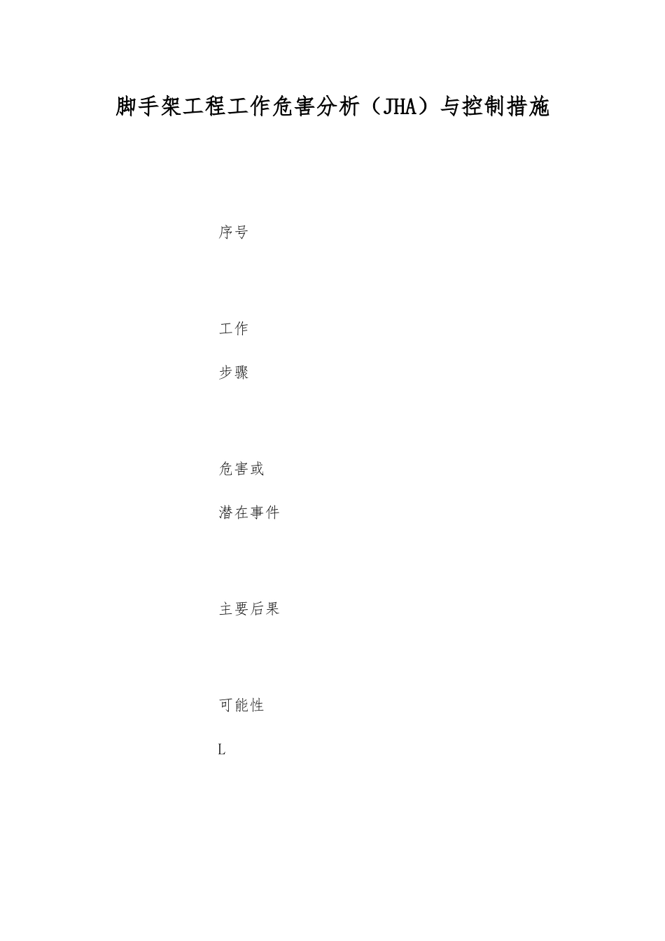 脚手架工程工作危害分析与控制措施_第1页