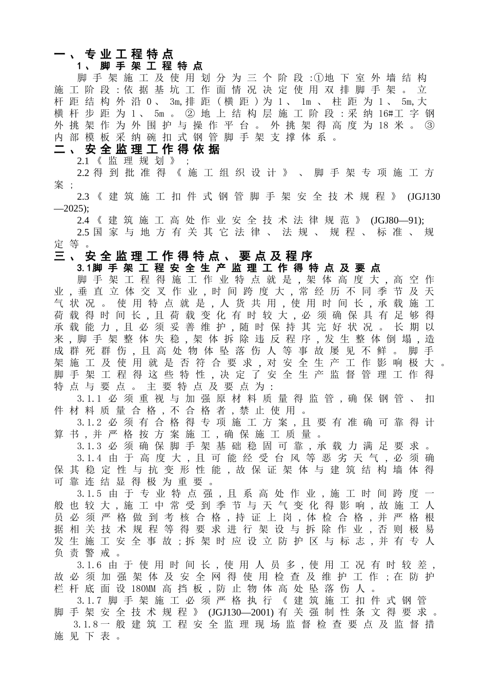 脚手架监理细则_第1页