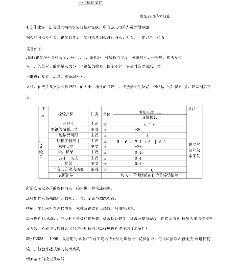 脱销钢结构安装施工组织设计方案x修改后_第3页