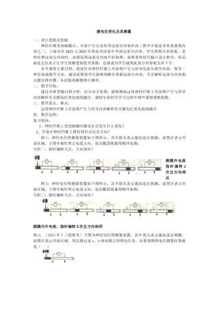 膜电位变化及其测量