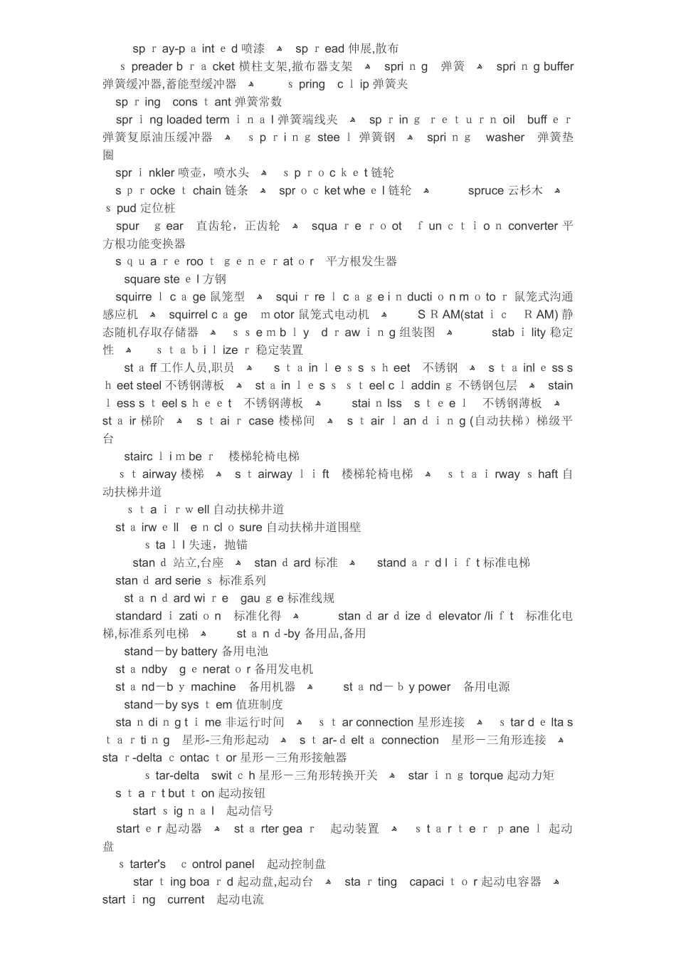自动扶梯部件中英文对照_第2页