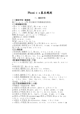 自然拼读法基本规则和窍门