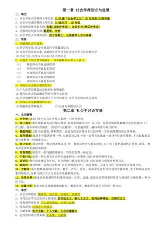 自考本科00034社会学概论-重点复习资料