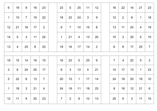 舒尔特表格-直接打印版
