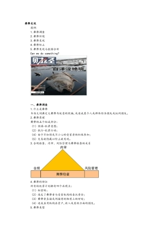 舞弊风险和控制