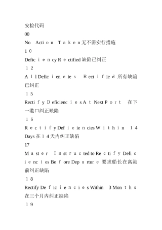 船舶海事安检代码