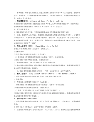 船舶证书管理