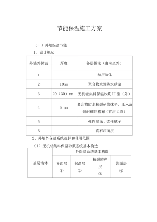 节能保温施工方案