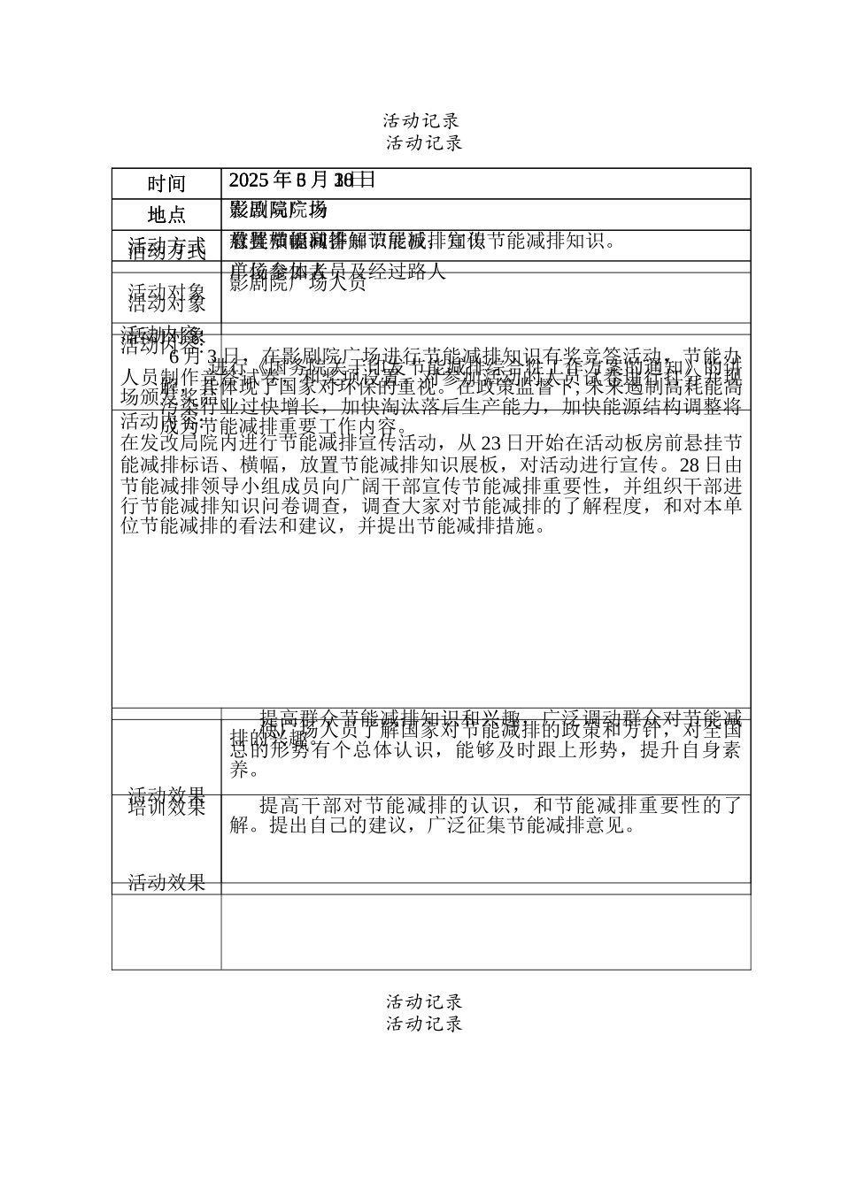 节能减排宣传活动记录_第2页