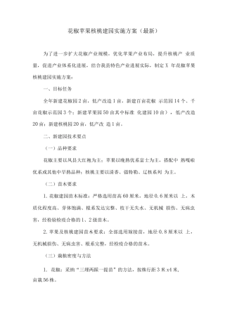 花椒苹果核桃建园实施方案2