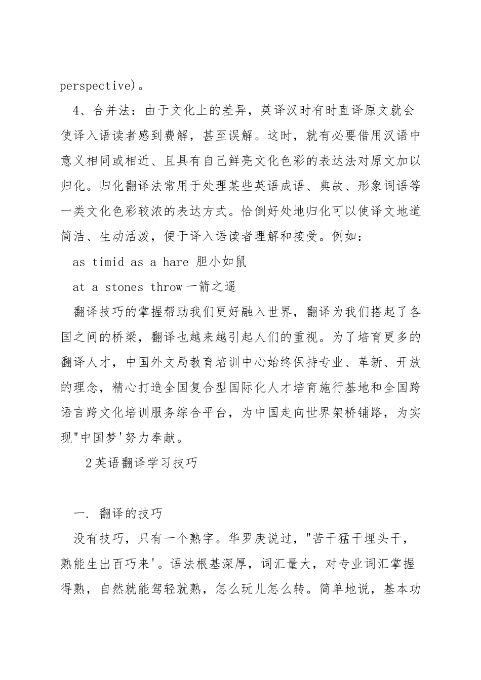 英语翻译技巧及例句_第2页
