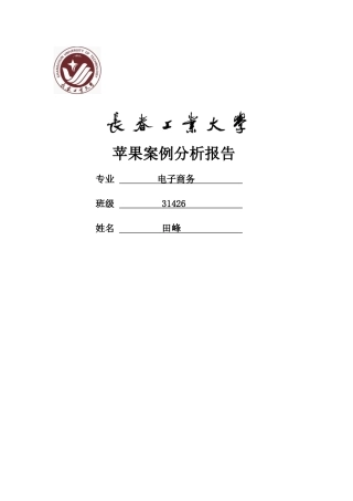 苹果案例分析