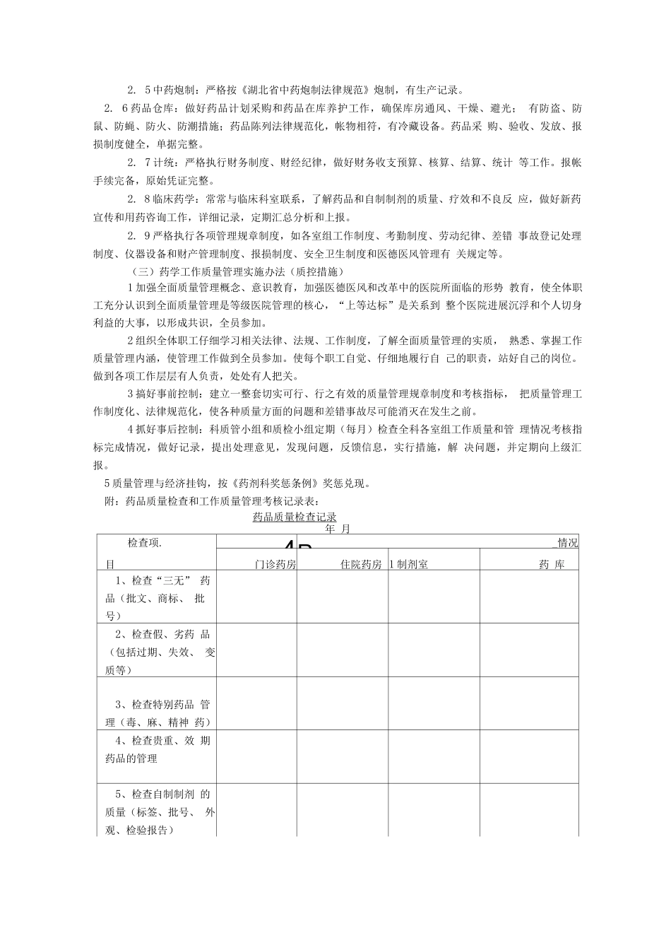 药剂科工作考核办法_第2页