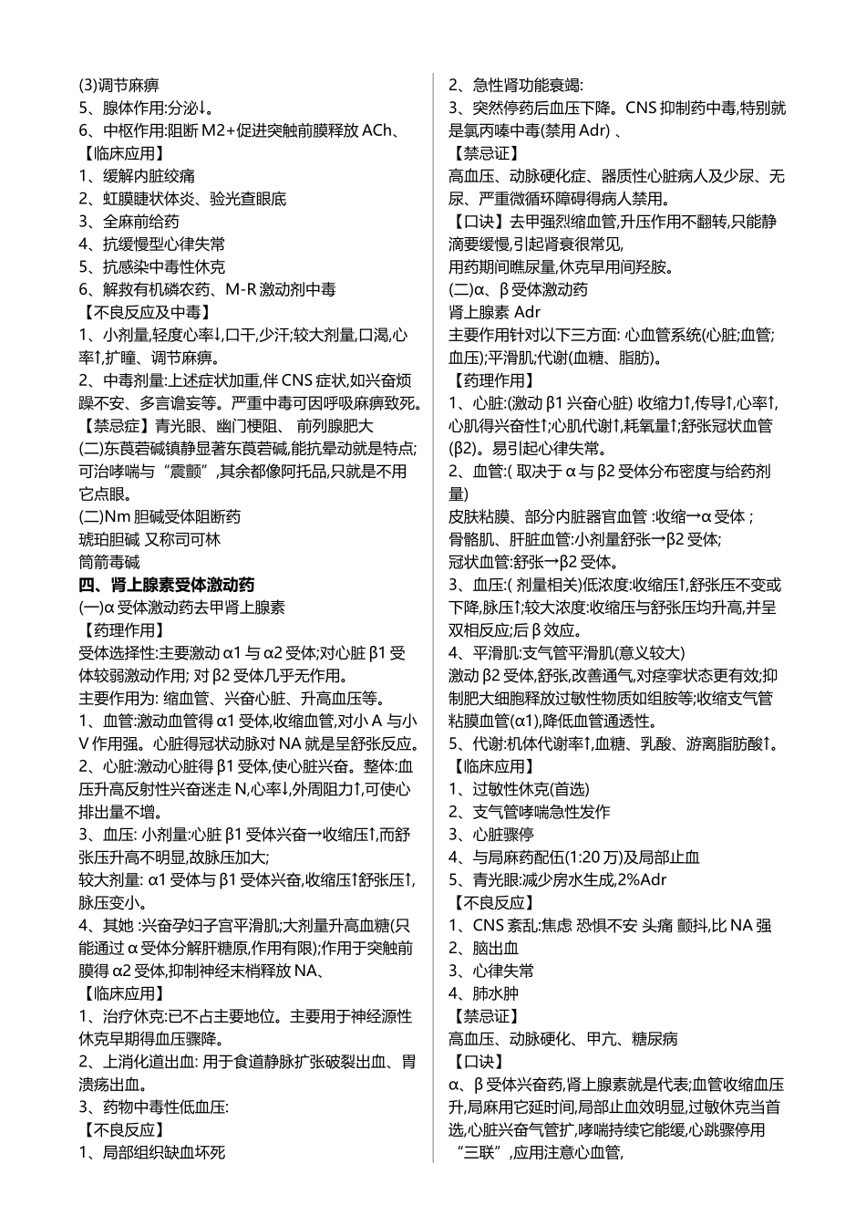 药理学代表药总结_第2页