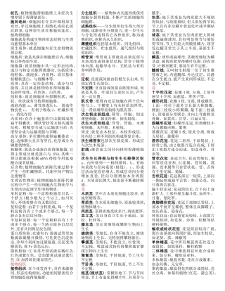 药用植物学超级、必考重点