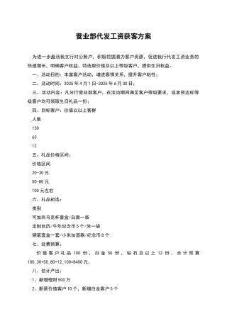 营业部代发工资获客方案