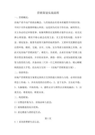 营销策划实战流程