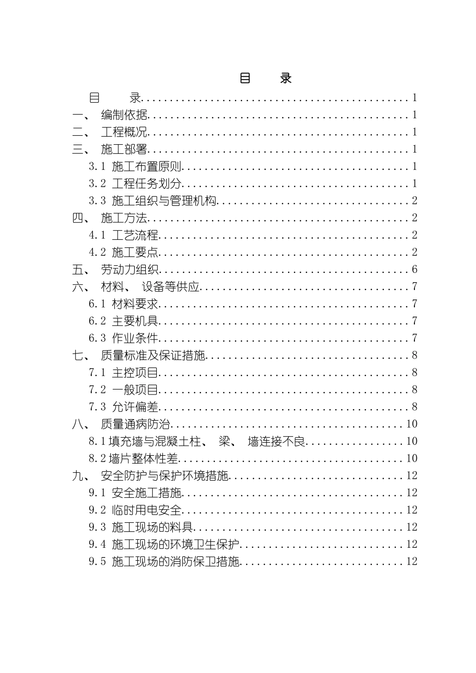 蒸压加气混凝土砌块专项施工方案模板_第1页