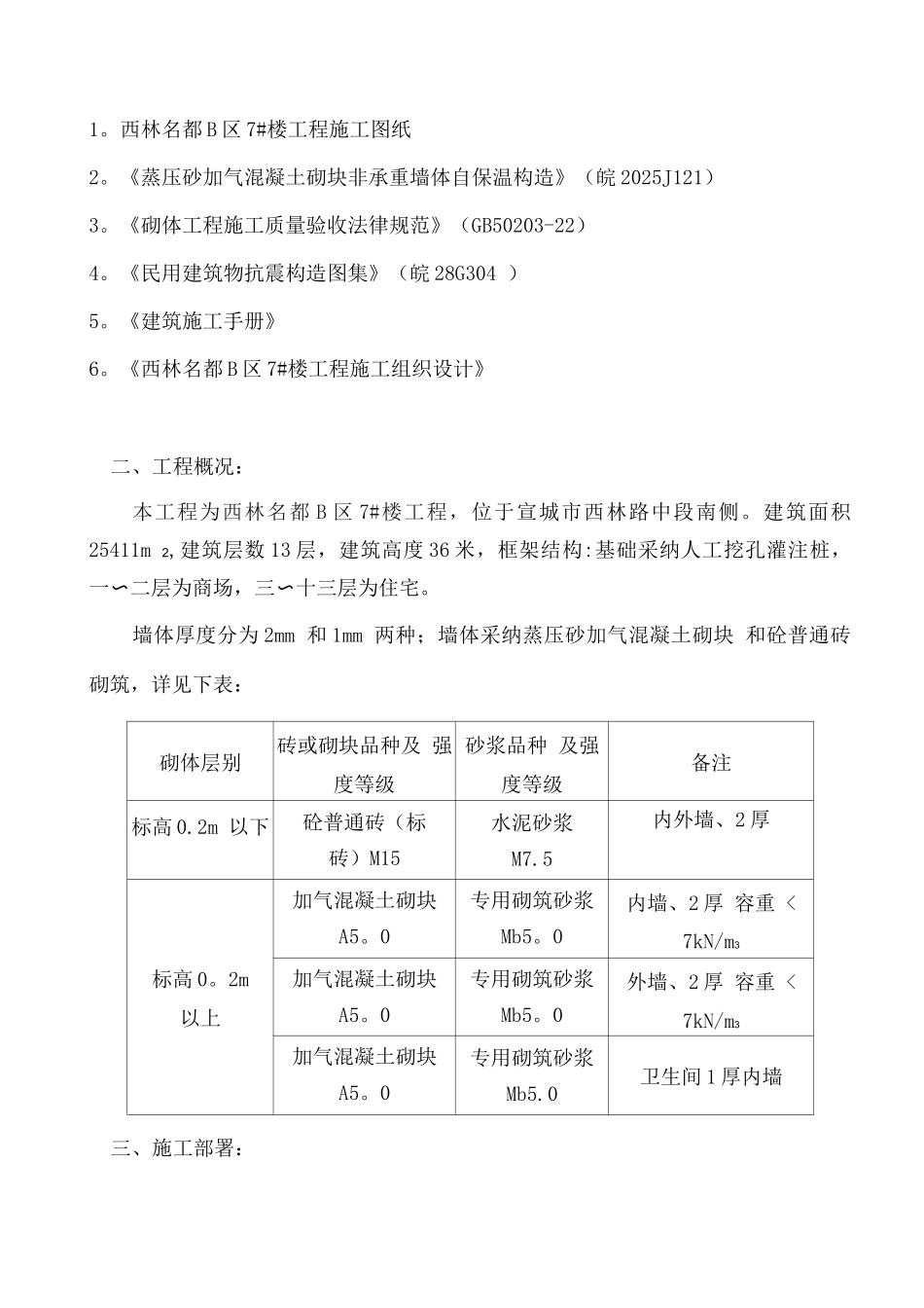 蒸压砂加气混凝土砌块墙体砌筑施工方案_第2页