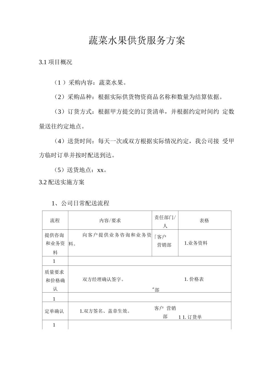 蔬菜水果供货服务方案_第1页