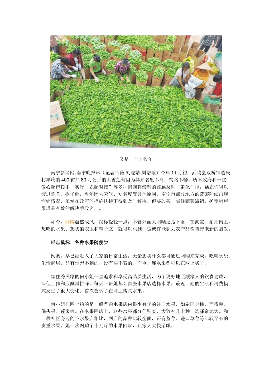 蔬菜网络销售――滞销引出拓展销售模式新思路_第2页