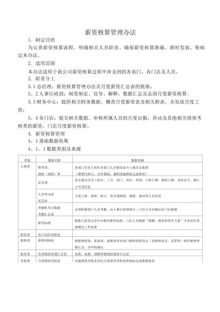 薪资核算管理办法