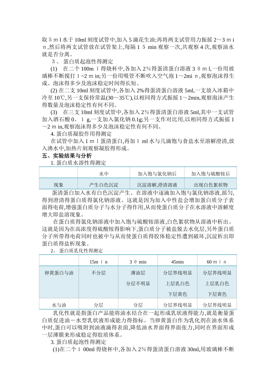 蛋白质功能性质的检测实验报告_第2页