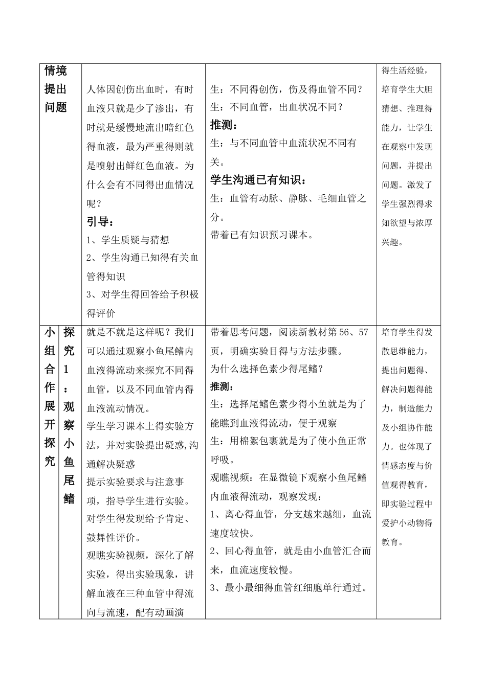 血流的管道血管教学设计_第2页