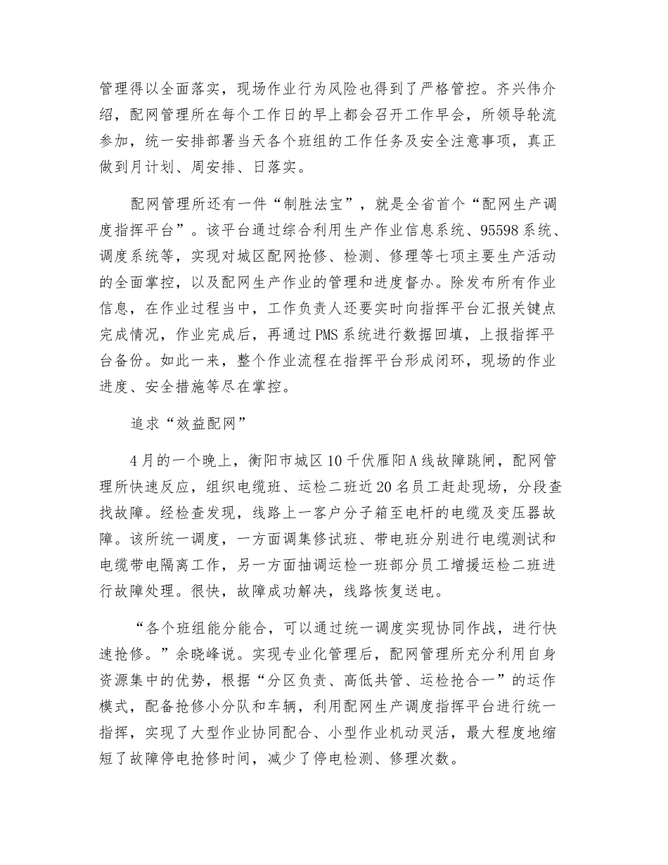 衡阳电业局配网专业化管理探析_第2页