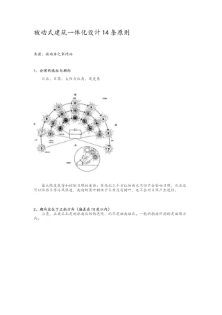 被动式建筑一体化设计14条原则