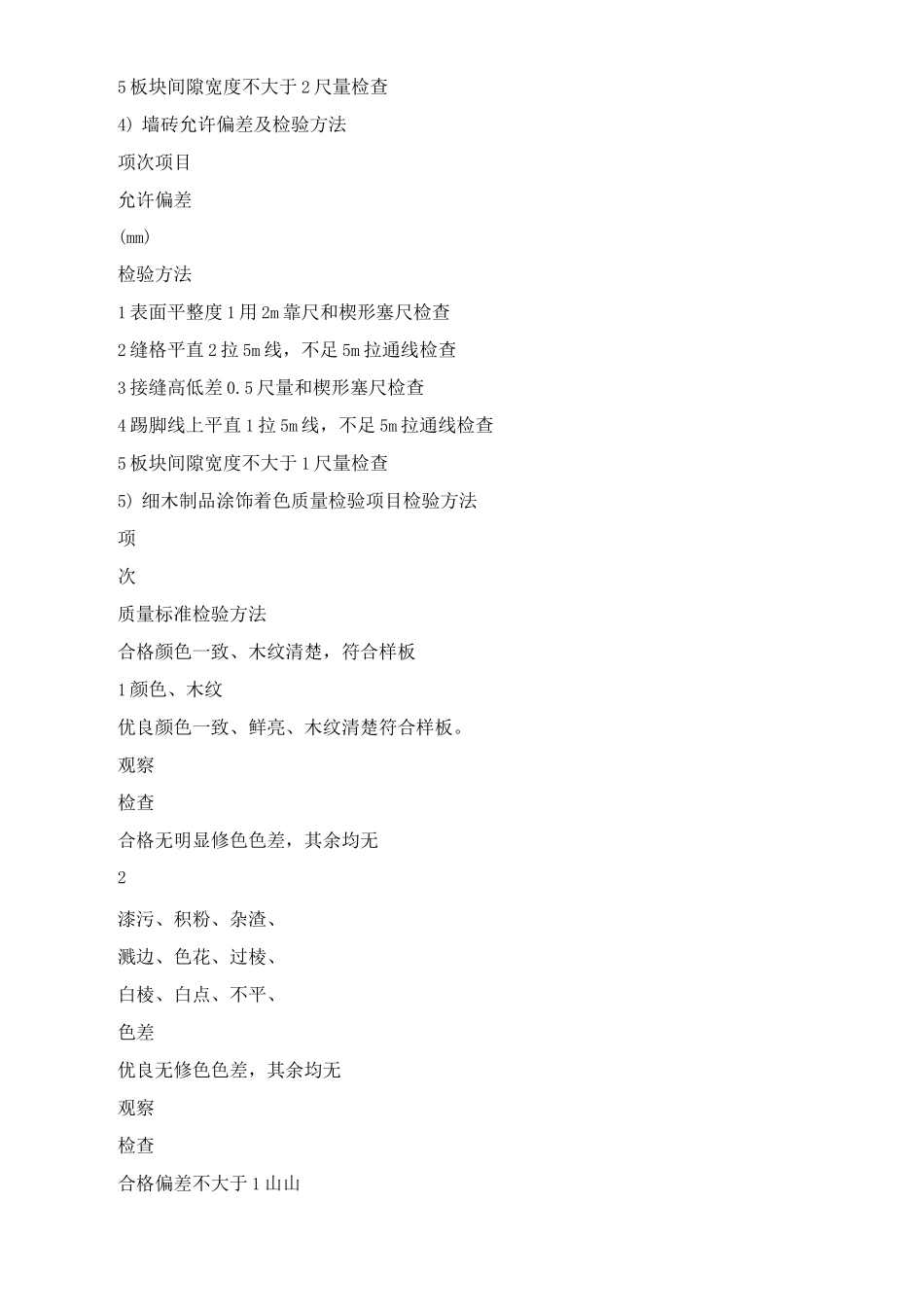 装修工程安装标准及检验方法_第3页