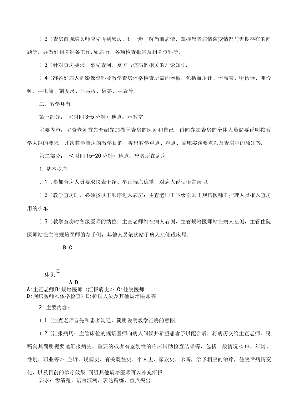规培医院教学查房规范方案_第2页
