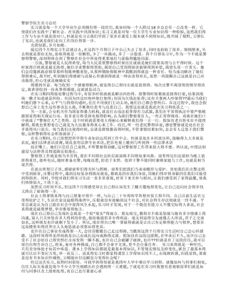 警察实习个人总结