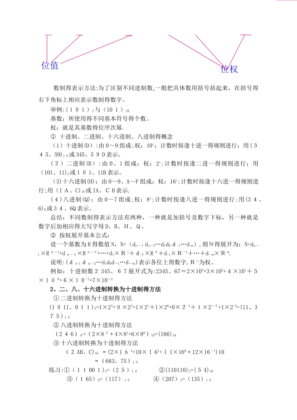 计算机中数据的表示教案_第2页