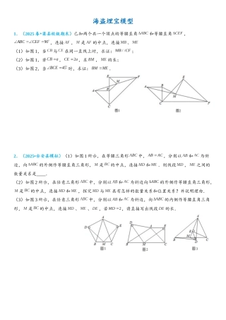 2026年中考数学压轴题专项练习-海盗埋宝模型（学生版+名师详解版）