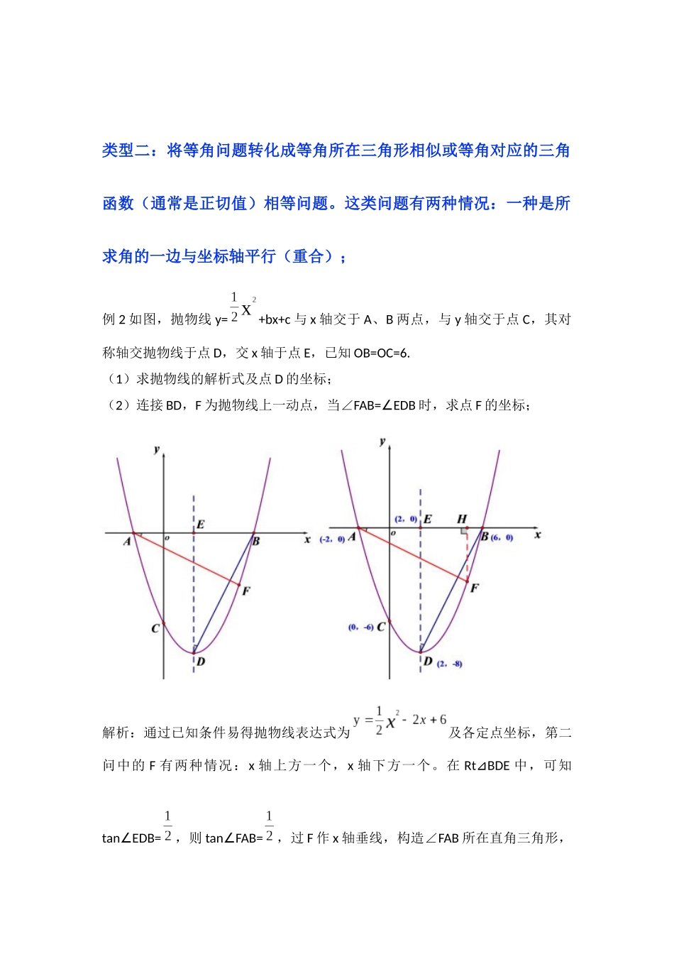 2026中考数学《重难点解读+专项训练》专题04 二次函数与角度有关的问题（学生版+名师详解版）_第2页