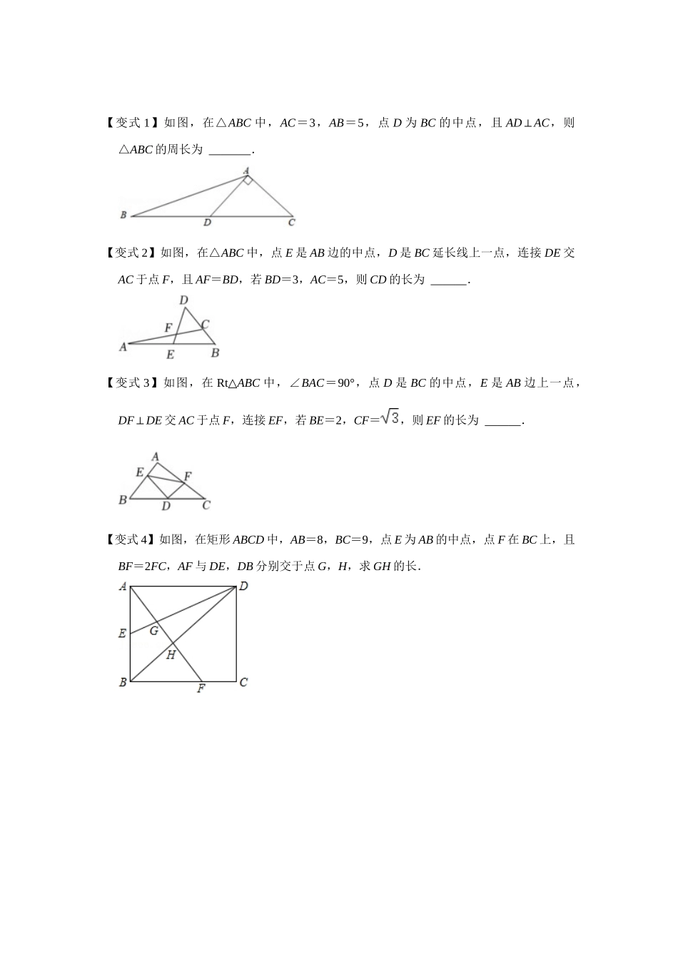 2026中考数学《重难点解读+专项训练》专题09 倍长中线模型综合应用（学生版+名师详解版）_第3页
