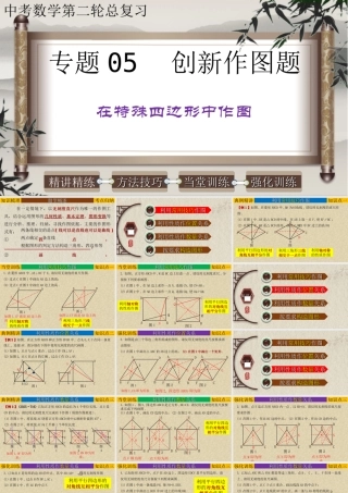 （高分突破）2026年中考数学专题05+创新作图题-在特殊四边形中作图 课件