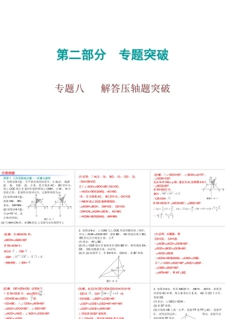 2026年中考数学题型专项突破 -专题八　 解答压轴题突破 课件